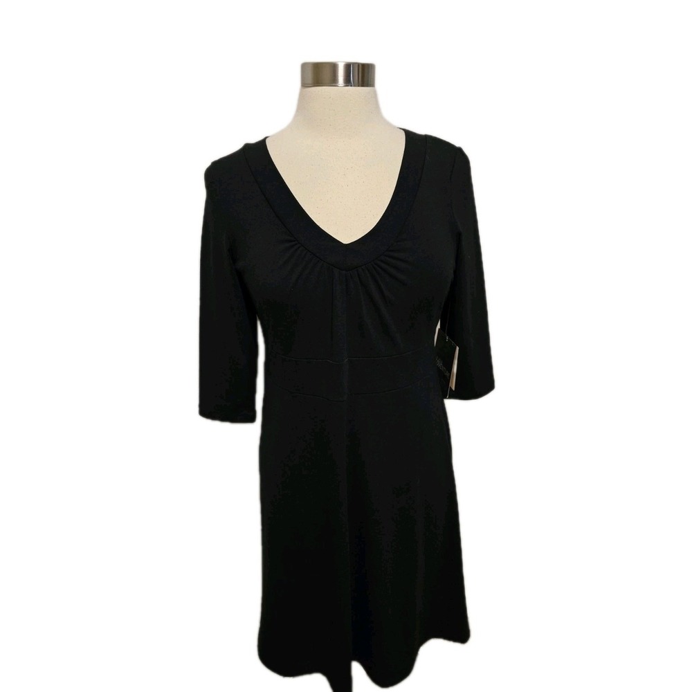 Eddie Bauer Travex Womens Tall Large Black‎ Travel Dress Stretch Lightweight